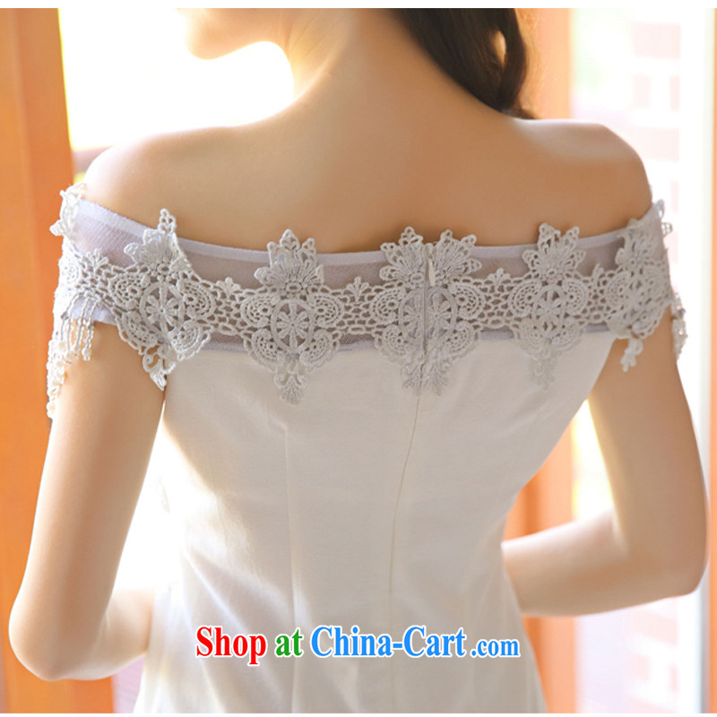 The long-awaited overnight 2015 summer new drill nails Pearl River Delta drill inserts a field for dresses summer length, two-piece of ritual dress bridesmaid dress white L, left long overnight (zuojiuxi), online shopping