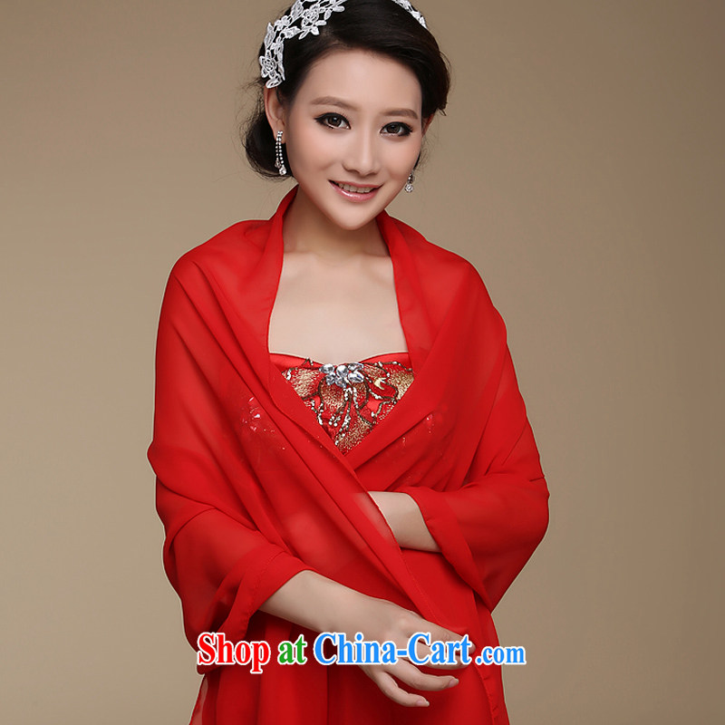 Bride's wedding dinner dress shawl bridal shawl sunscreen silk scarf spring and summer the red wedding snow woven shawl show dress shawls and shawl multi-color large red long 200 CM * 75CM, pure bamboo love yarn, shopping on the Internet