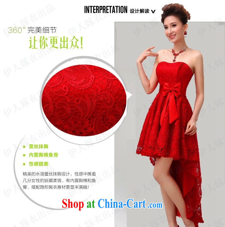 Pure bamboo yarn love moisture lace dresses short before long after the beauty and nice small dress bridesmaid dress star wipe chest dress uniform performance stage red tailored contact Customer Service pictures, price, brand platters! Elections are good character, the national distribution, so why buy now enjoy more preferential! Health
