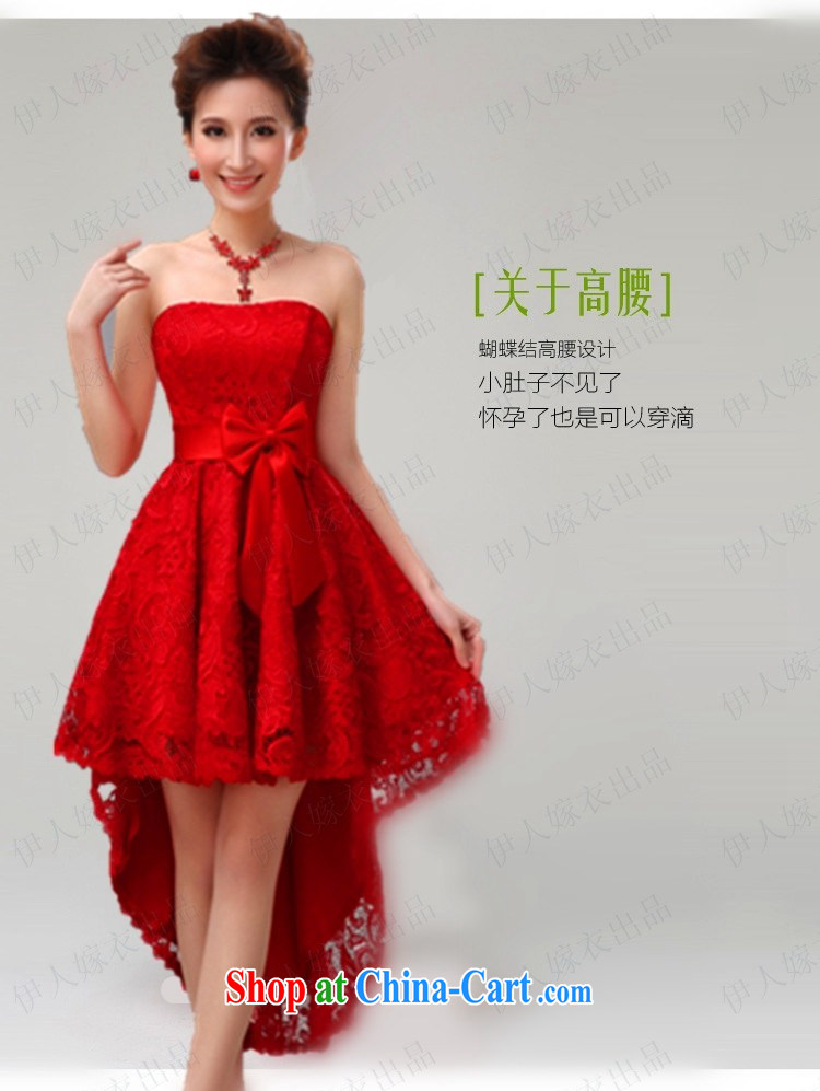 Pure bamboo yarn love moisture lace dresses short before long after the beauty and nice small dress bridesmaid dress star wipe chest dress uniform performance stage red tailored contact Customer Service pictures, price, brand platters! Elections are good character, the national distribution, so why buy now enjoy more preferential! Health