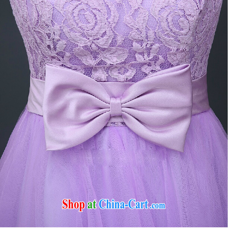 Pure bamboo love yarn exclusive bridesmaid serving light purple light meat pink shoulder strap lace butterfly accompanied her short skirt and sister skirt bridesmaid in pink ceremony is tailored to contact customer service, pure bamboo love yarn, online s