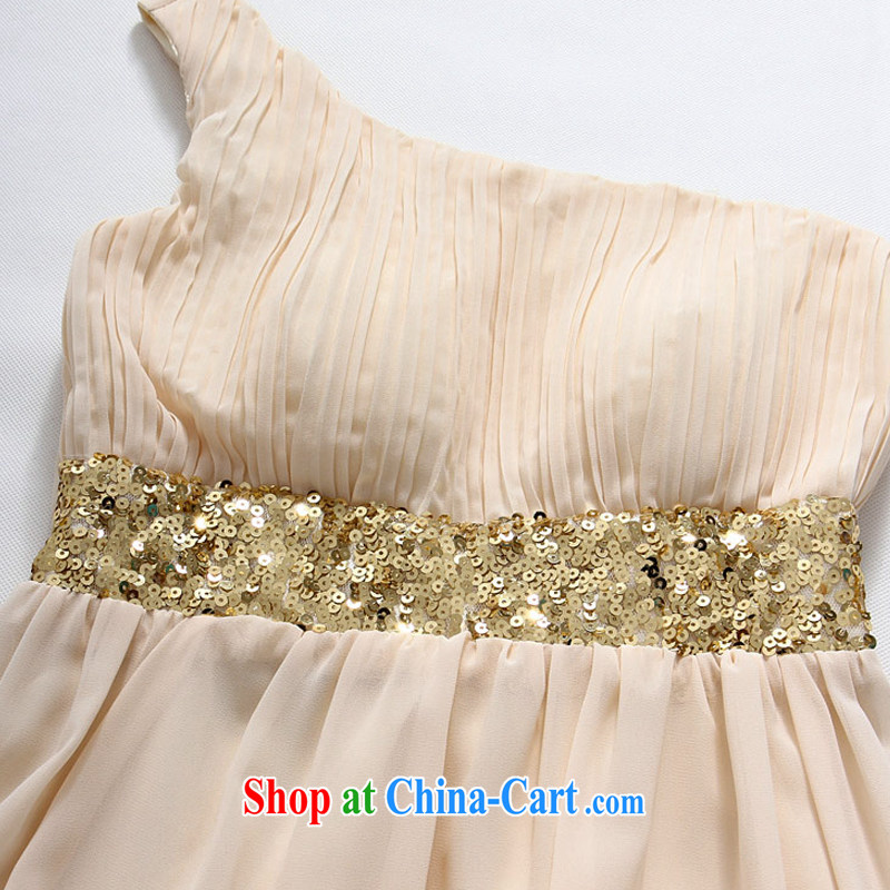 AIDS has been Qi and stylish appearance, shoulder-waist graphics thin ice woven dresses manually staple-ju long evening dress dresses T A 9634 - 1 champagne color XXXL, AIDS has Qi (Aiyaqi), online shopping
