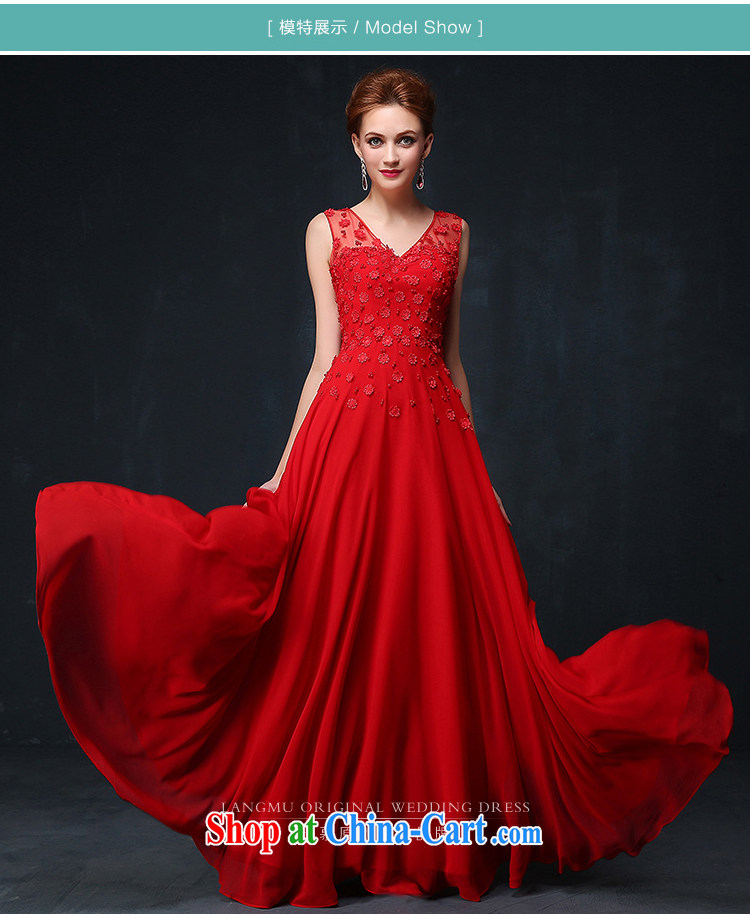 In Luang Prabang in the bride's wedding dress 2015 new summer double-shoulder-length bows, serving red evening dress Deep V collar dress china red XL pictures, price, brand platters! Elections are good character, the national distribution, so why buy now enjoy more preferential! Health