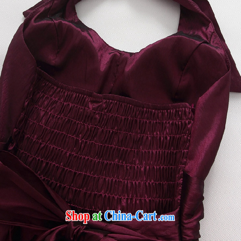 AIDS has been Qi simple thin waist must also tie-in dinner dress small dress dresses T A 9927 - 1 Magenta XXXL, AIDS has been Qi (Aiyaqi), shopping on the Internet
