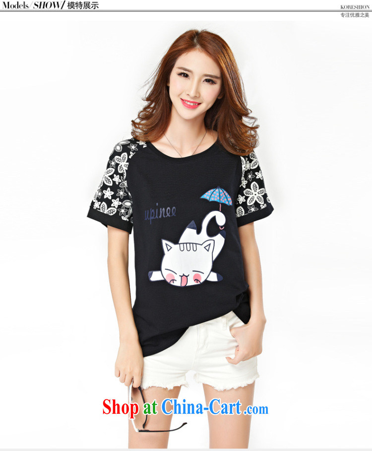 South Korea, the Academic Building 2015 summer the Code women mm thick and fat XL T shirt short-sleeved video thin thick sister black 4XL pictures, price, brand platters! Elections are good character, the national distribution, so why buy now enjoy more preferential! Health