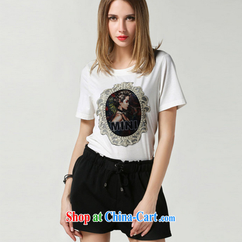 Leong Che-hung Tai SPRING SHOULD BE 2015 summer new, larger female thick mm personalized embroidery patterns package Bai 2.032673 billion large white code XXXXXL, Hung Tai spring (hongtaichuntian), online shopping