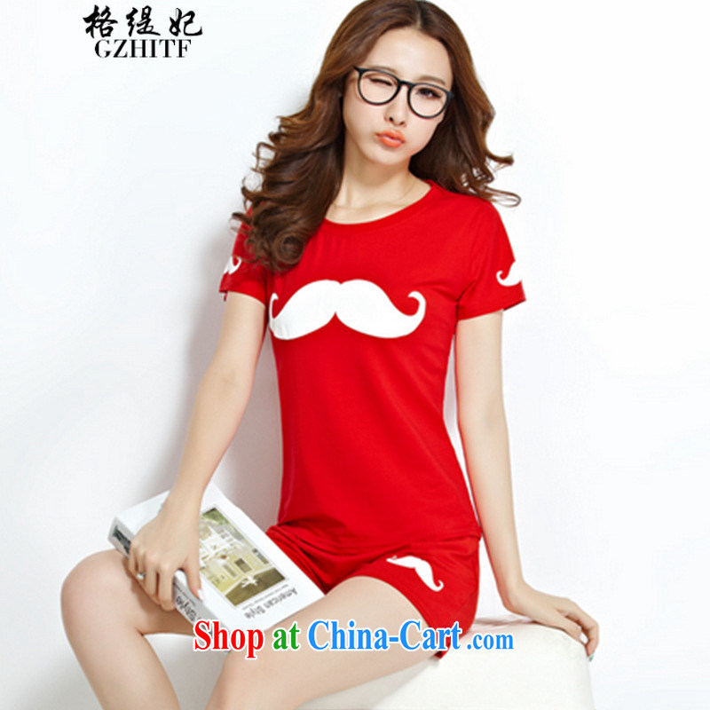 The economy should be Princess 2015 summer loose the code T shirts shorts casual clothing, sportswear West A 0,969,040 red XL