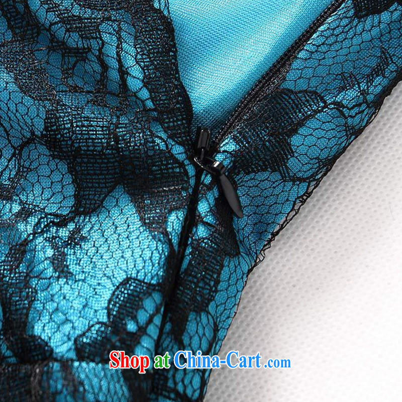 AIDS has been Qi sexy night dress show off chest lace Princess dress skirt T A 9642 - 1 blue XXXL, AIDS has Qi (Aiyaqi), online shopping