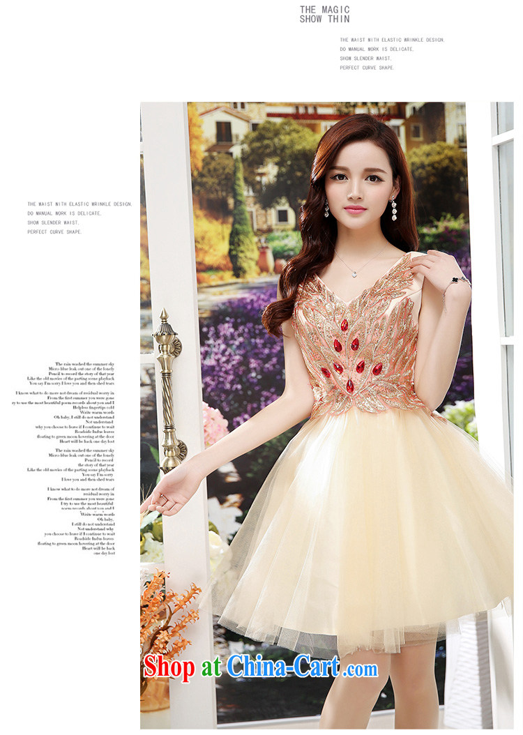 With Ji Ya 2015 summer new female Korean fashion sleeveless V collar bridal wedding bridesmaid dress skirt large color XL pictures, price, brand platters! Elections are good character, the national distribution, so why buy now enjoy more preferential! Health