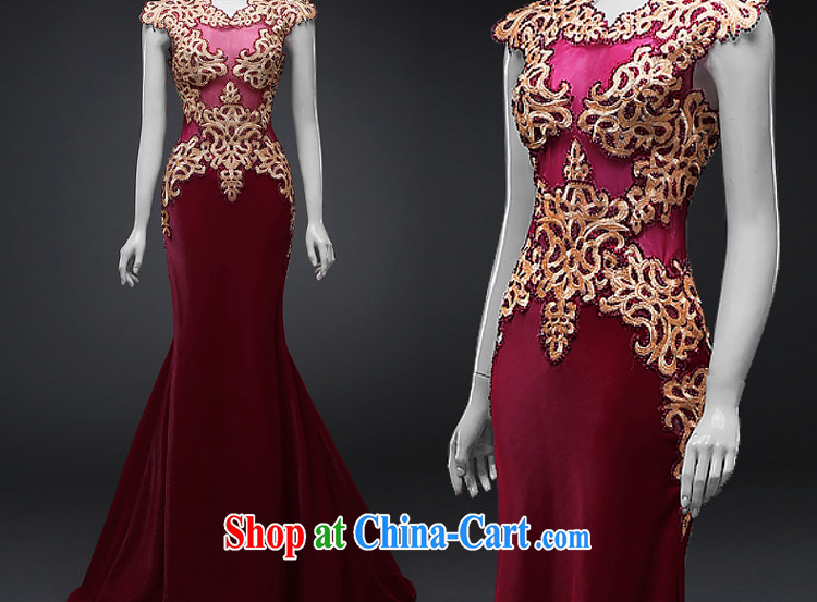 The Greek, Elizabeth (XILUOSHA) High-end dress 2015 new wine red long-tail banquet evening toast wedding service bridal dresses stylish Wine red XXL pictures, price, brand platters! Elections are good character, the national distribution, so why buy now enjoy more preferential! Health