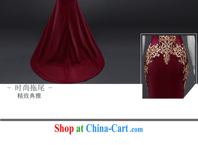 The Greek, Elizabeth (XILUOSHA) High-end dress 2015 new wine red long-tail banquet evening toast wedding service bridal dresses stylish Wine red XXL pictures, price, brand platters! Elections are good character, the national distribution, so why buy now enjoy more preferential! Health