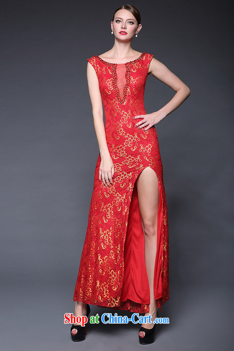 Love Yan Babe (Axbaby) 2015 new lace sexy sleeveless open's long evening dress dresses W 0231 red are code pictures, price, brand platters! Elections are good character, the national distribution, so why buy now enjoy more preferential! Health