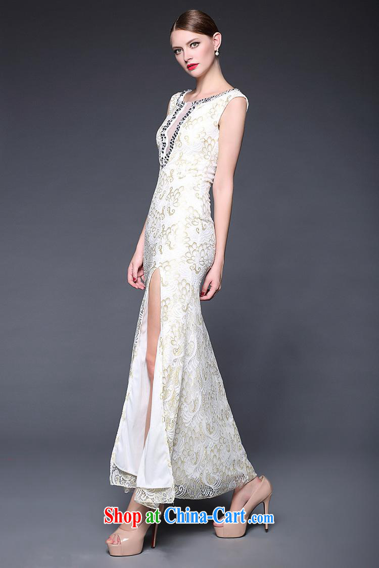 Love Yan Babe (AxBaby) 2015 new lace sexy sleeveless open's long evening dress dresses W 0231 white are code pictures, price, brand platters! Elections are good character, the national distribution, so why buy now enjoy more preferential! Health