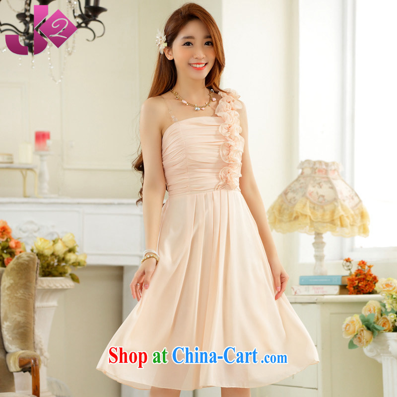 JK 2 2015 new sweet fungus single shoulder-waist woven snow larger than in gathering performance dress pink bridesmaid clothing blue XXXL 175 recommendations about Jack, JK 2. YY, shopping on the Internet