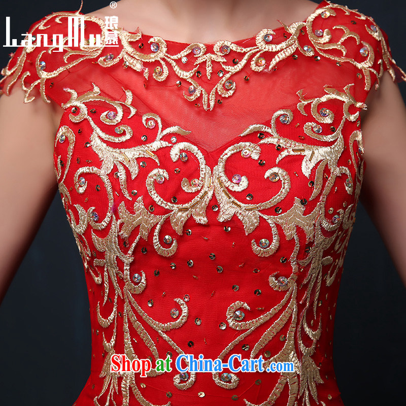 In Luang Prabang in 2015 of new summer dress red Fung Mo 9 days embroidery marriages served toast crowsfoot evening dress red XL, Luang Prabang, and shopping on the Internet
