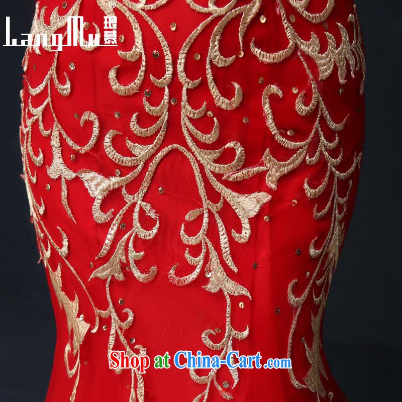 In Luang Prabang in 2015 of new summer dress red Fung Mo 9 days embroidery marriages served toast crowsfoot evening dress red XL, Luang Prabang, and shopping on the Internet