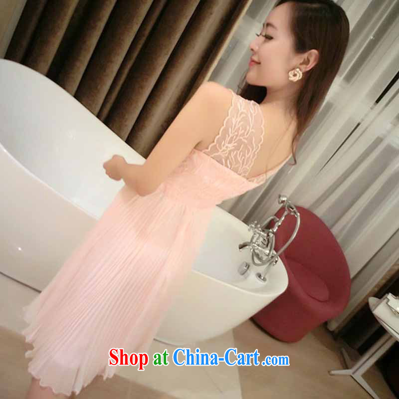 Snow, The 2015 summer heavy industry, name-yuan-waist style beauty snow woven dresses lace 100 hem dress bridesmaid dress dress pink 620 pink L, snow, and the United States (SWIMELL), online shopping