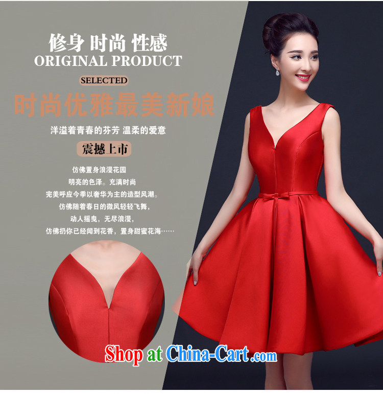 2015 new spring and summer wedding dresses bridal toast clothing stylish beauty short red wedding dress short dress theatrical service red M pictures, price, brand platters! Elections are good character, the national distribution, so why buy now enjoy more preferential! Health