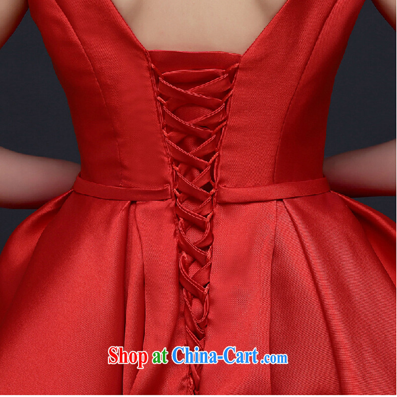 2015 new spring and summer wedding dresses bridal toast clothing stylish beauty short red wedding dress short dress theatrical service red M, pure bamboo love yarn, and shopping on the Internet