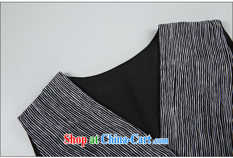 Elizabeth, mentioned in Europe and America, 2015 summer new elegant dress long skirt Deep V collar sexy stripes beauty aura sleeveless vest skirt support payments picture color XL pictures, price, brand platters! Elections are good character, the national distribution, so why buy now enjoy more preferential! Health