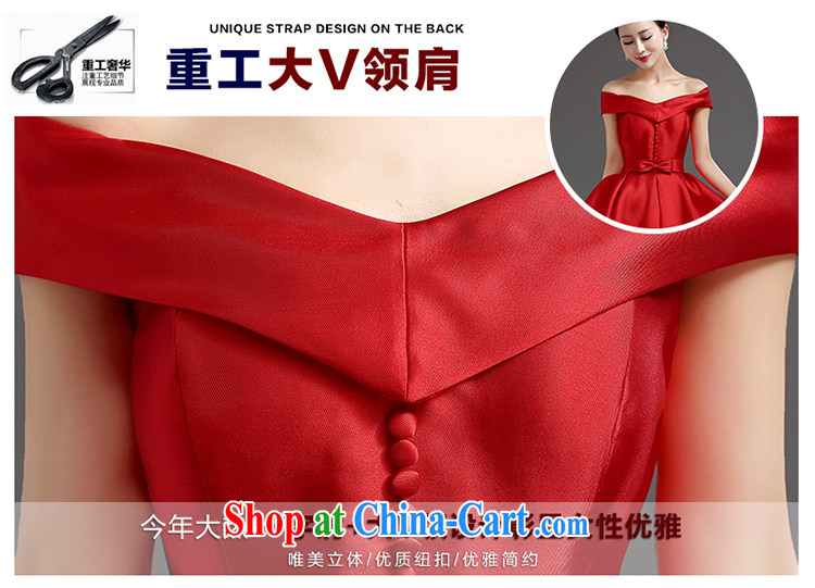 Beautiful ornaments 2015 New Field shoulder bridal wedding dress toast serving upscale short dress bridesmaid dress Red. Contact customer service pictures, price, brand platters! Elections are good character, the national distribution, so why buy now enjoy more preferential! Health