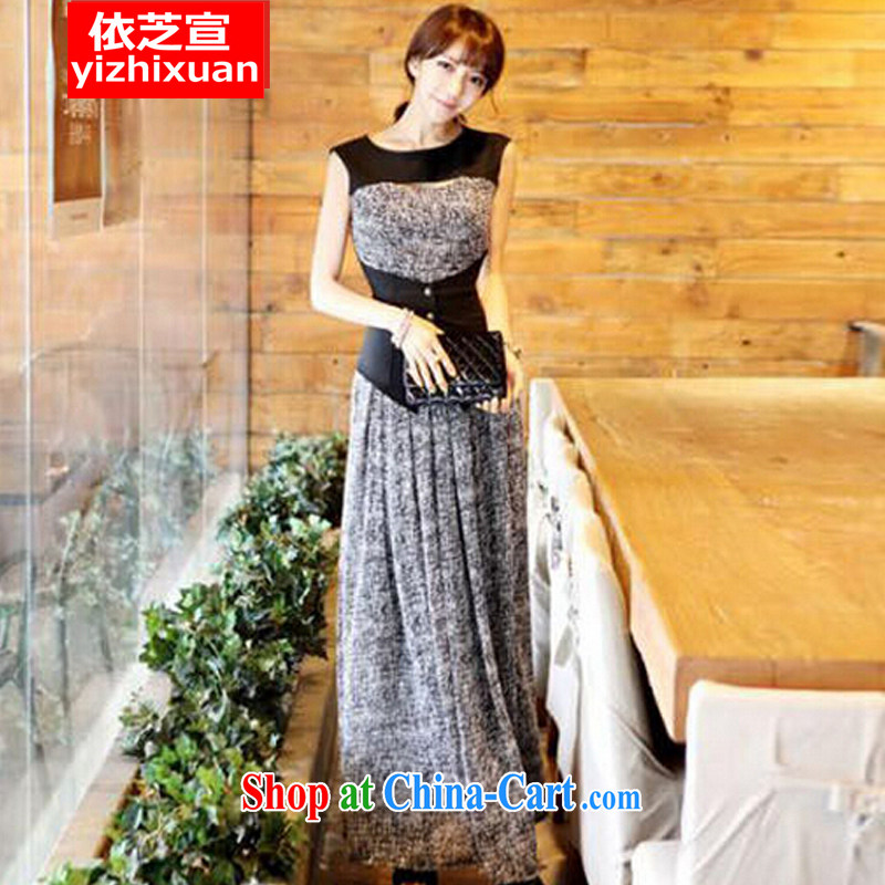 According to Chi-sun 2015 bohemian long skirt dress snow woven false Two-piece dresses larger snow woven skirt picture color XL