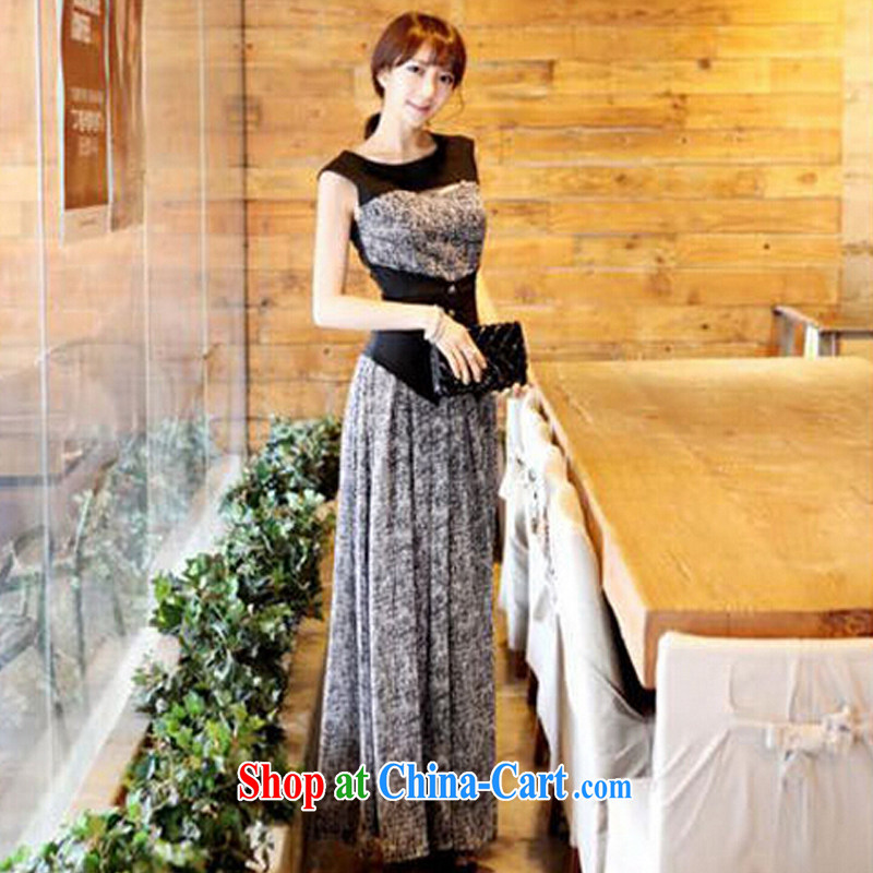 According to Chi-sun 2015 bohemian long skirt dress snow woven false Two-piece dresses larger snow woven skirt picture color XL, according to Chi-sun, online shopping
