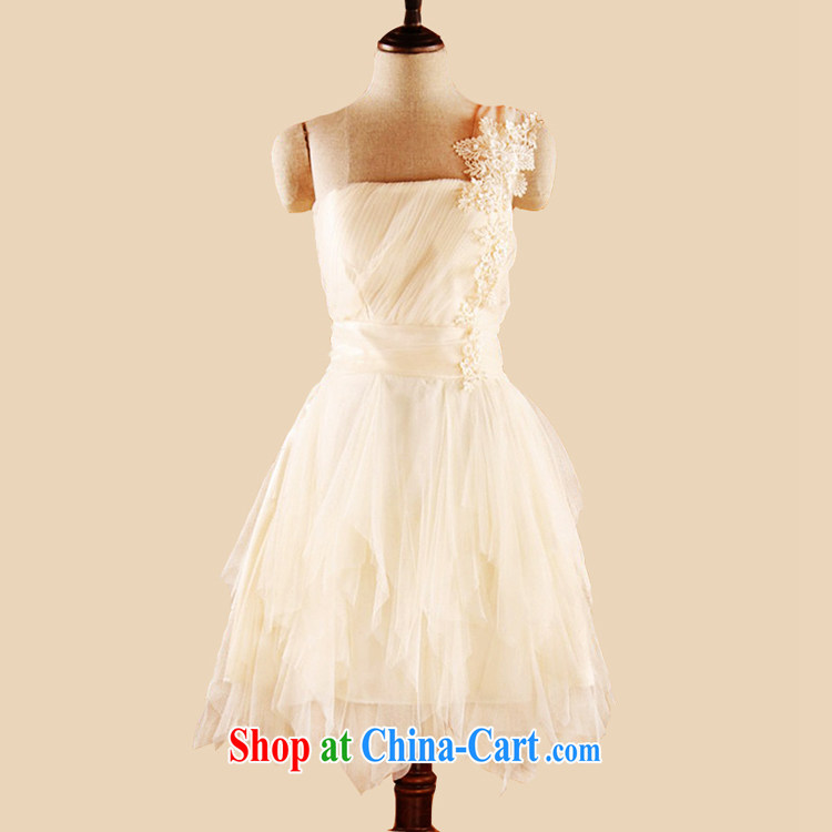 Honey, Addis Ababa new short single shoulder the shoulder bridesmaid dress dress bridal toast serving small dress dresses the Gala Evening beige pictures, price, brand platters! Elections are good character, the national distribution, so why buy now enjoy more preferential! Health