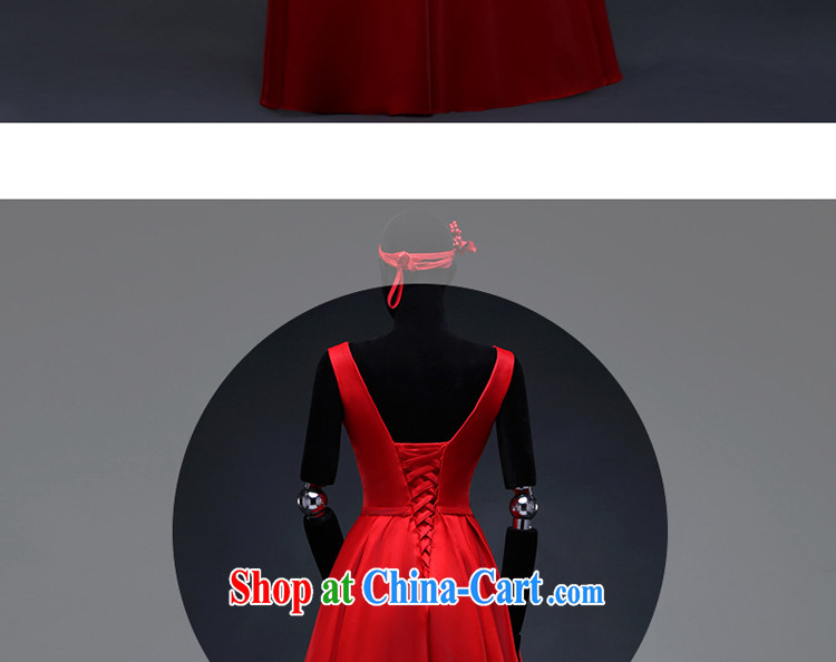 The Greek Cypriot, Mona Lisa (XILUOSHA) satin dress long marriages served toast standard V-neck dress banquet Evening Dress stylish spring 2015 New China Red XXL pictures, price, brand platters! Elections are good character, the national distribution, so why buy now enjoy more preferential! Health