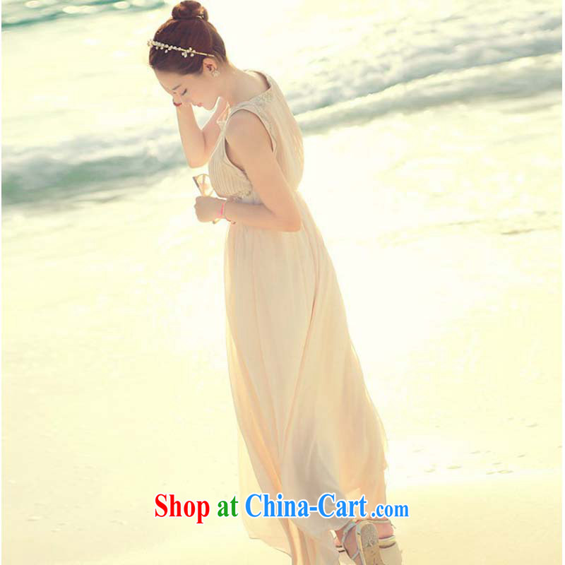 Refined manually staple-joo-hem the waist style snow woven dresses long skirt skirt dresses bridesmaid dress light pink L, the tiger, and shopping on the Internet