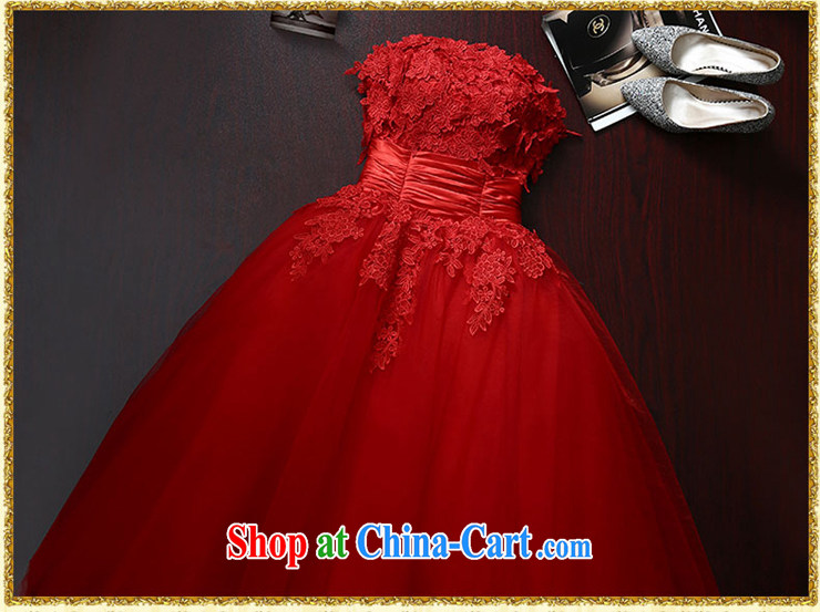 A bare shoulders chest wedding dresses new summer red lace long marriages served toast short evening dress pleasant bridal red C M, pictures, price, brand platters! Elections are good character, the national distribution, so why buy now enjoy more preferential! Health
