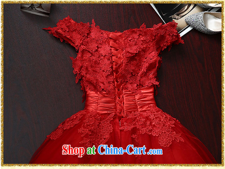 A bare shoulders chest wedding dresses new summer red lace long marriages served toast short evening dress pleasant bridal red C M, pictures, price, brand platters! Elections are good character, the national distribution, so why buy now enjoy more preferential! Health