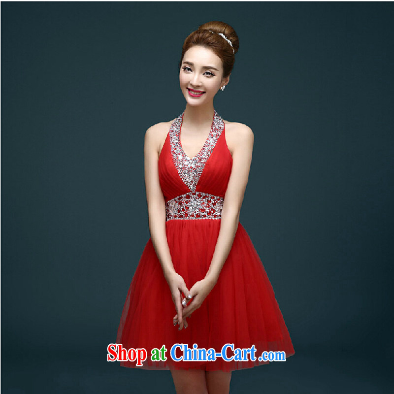 Pure bamboo 2015 new, large, red, small dress short, married women toast service banquet dress shaggy dress summer female Red XXXL, pure bamboo love yarn, and shopping on the Internet