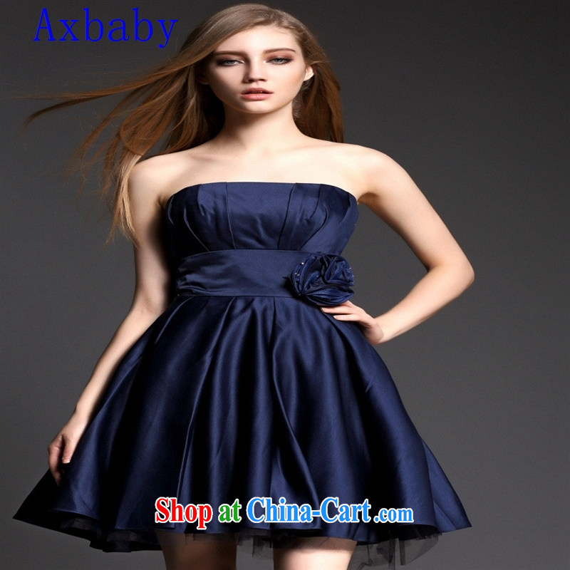 2015 Axbaby name Yuan stylish literary Lady style ceremony dress dress dress a field for erase chest dresses T 3148 black XL, love Yan Babe (Axbaby), online shopping
