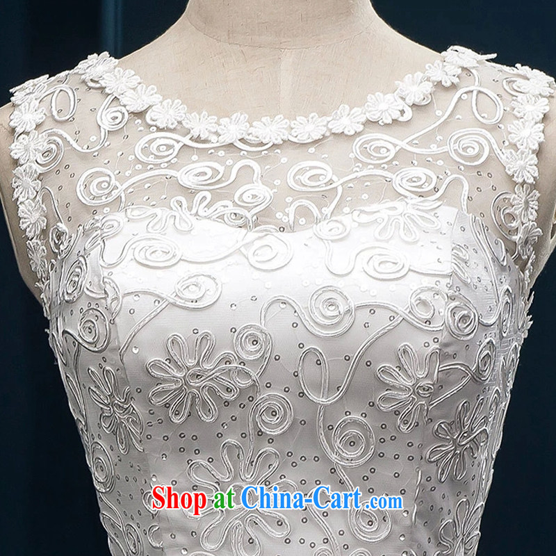 Time his white bridesmaid dress 2015 new summer marriages served toast dress tied with a short, small dress skirt the betrothal banquet evening dress white XXL, time, and shopping on the Internet