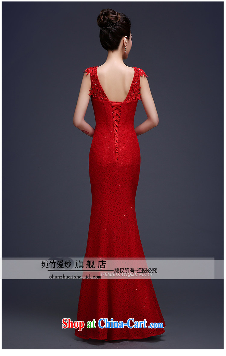 2015 new summer Korean stylish wedding dresses Red field shoulder-length, bridal toast clothing dress Evening Dress red tailored contact Customer Service pictures, price, brand platters! Elections are good character, the national distribution, so why buy now enjoy more preferential! Health