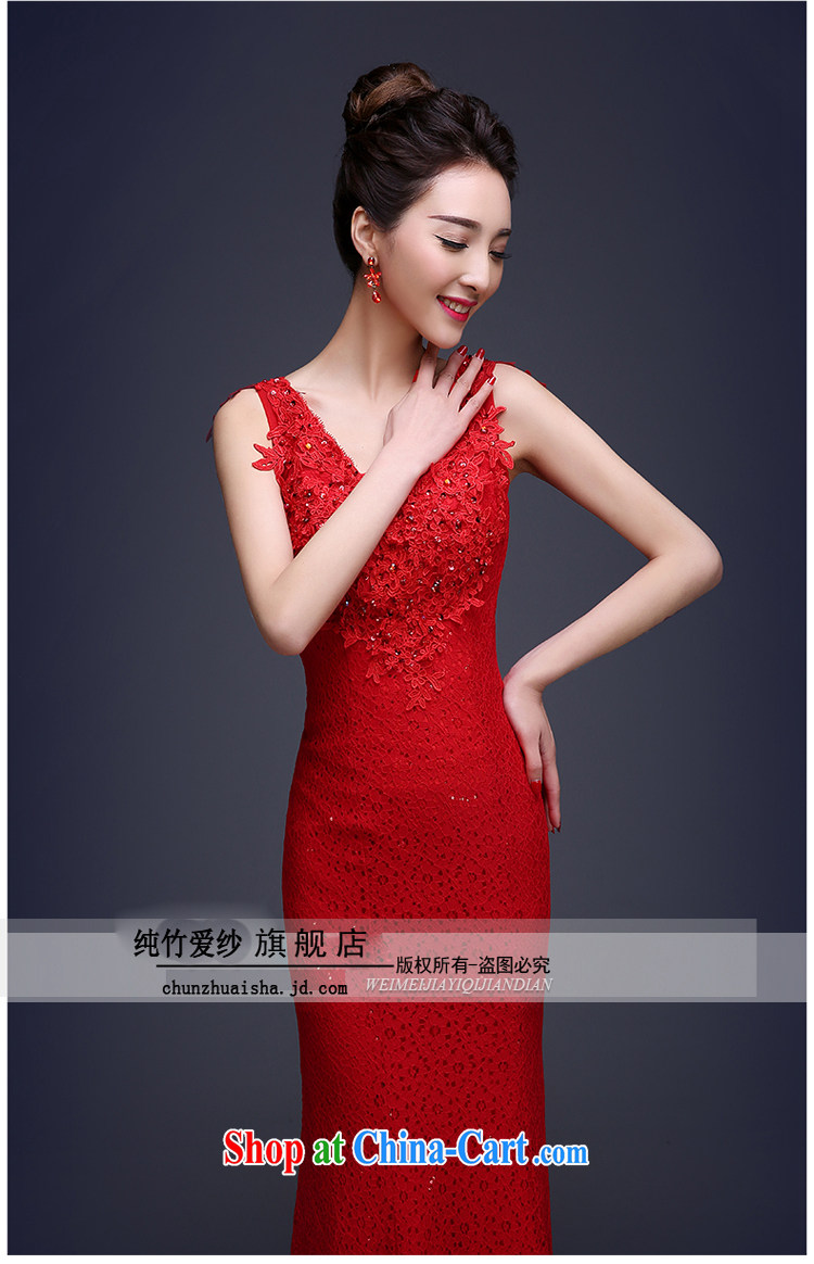 2015 new summer Korean stylish wedding dresses Red field shoulder-length, bridal toast clothing dress Evening Dress red tailored contact Customer Service pictures, price, brand platters! Elections are good character, the national distribution, so why buy now enjoy more preferential! Health