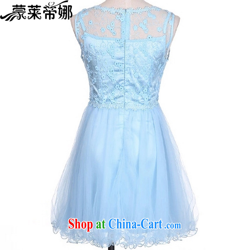 Tony Blair, in Dili, 2015 summer new embroidered style dresses ladies vest shaggy sleeveless lace dress dresses girls 626 blue XXL, Tony Blair, in Dili, and shopping on the Internet