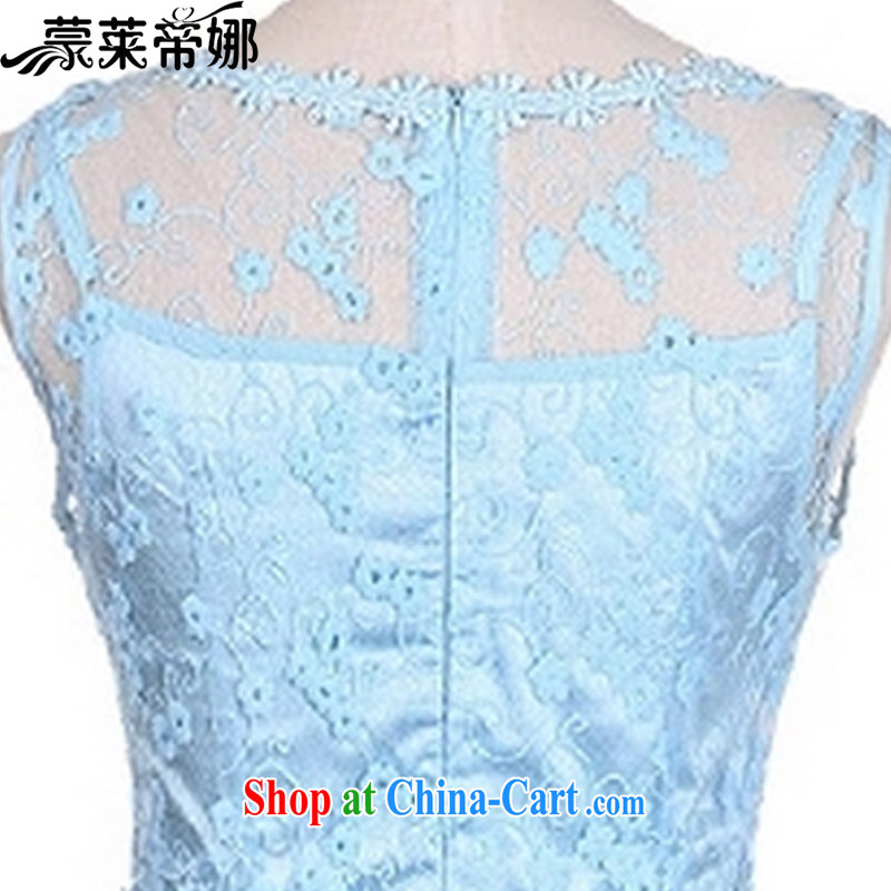 Tony Blair, in Dili, 2015 summer new embroidered style dresses ladies vest shaggy sleeveless lace dress dresses girls 626 blue XXL, Tony Blair, in Dili, and shopping on the Internet