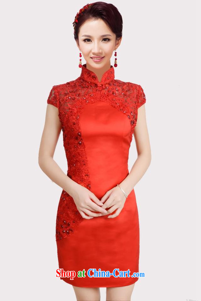Red improved short dresses bridal dresses wedding dresses serving toast red M pictures, price, brand platters! Elections are good character, the national distribution, so why buy now enjoy more preferential! Health