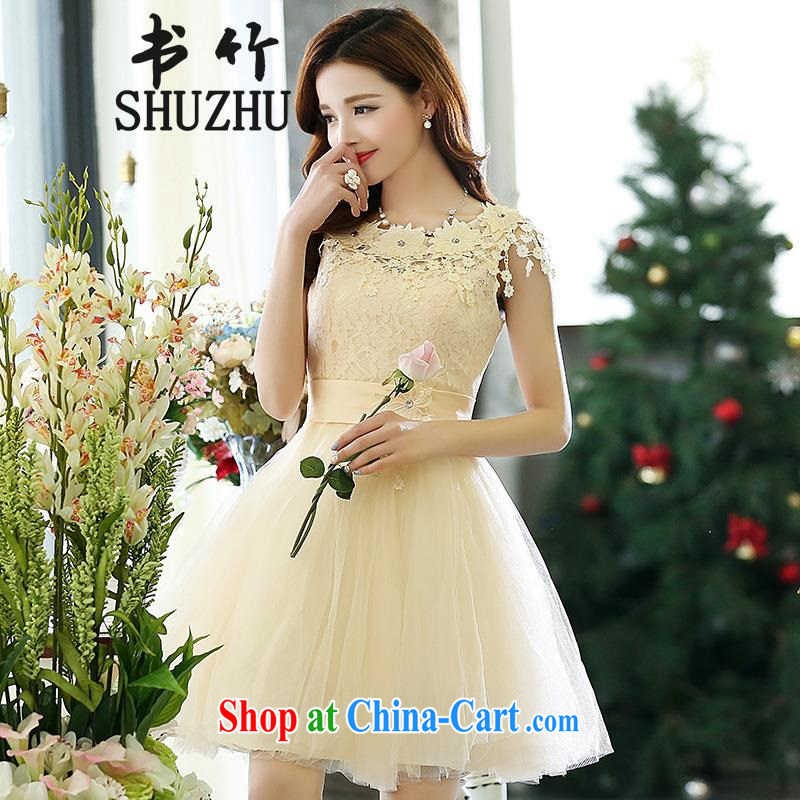 2015 spring new female Korean version, waist sleeveless lace stylish shaggy dress wedding wedding dress red L, C 2 flows toward the (C 2 CHAOCHAO), online shopping