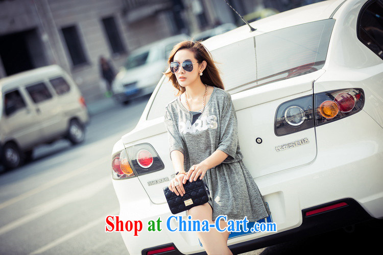 Only 2015 summer new European and American style liberal bat sleeves knitted two-piece lounge stylish package 8053 light gray S pictures, price, brand platters! Elections are good character, the national distribution, so why buy now enjoy more preferential! Health