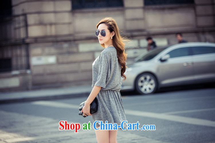 Only 2015 summer new European and American style liberal bat sleeves knitted two-piece lounge stylish package 8053 light gray S pictures, price, brand platters! Elections are good character, the national distribution, so why buy now enjoy more preferential! Health