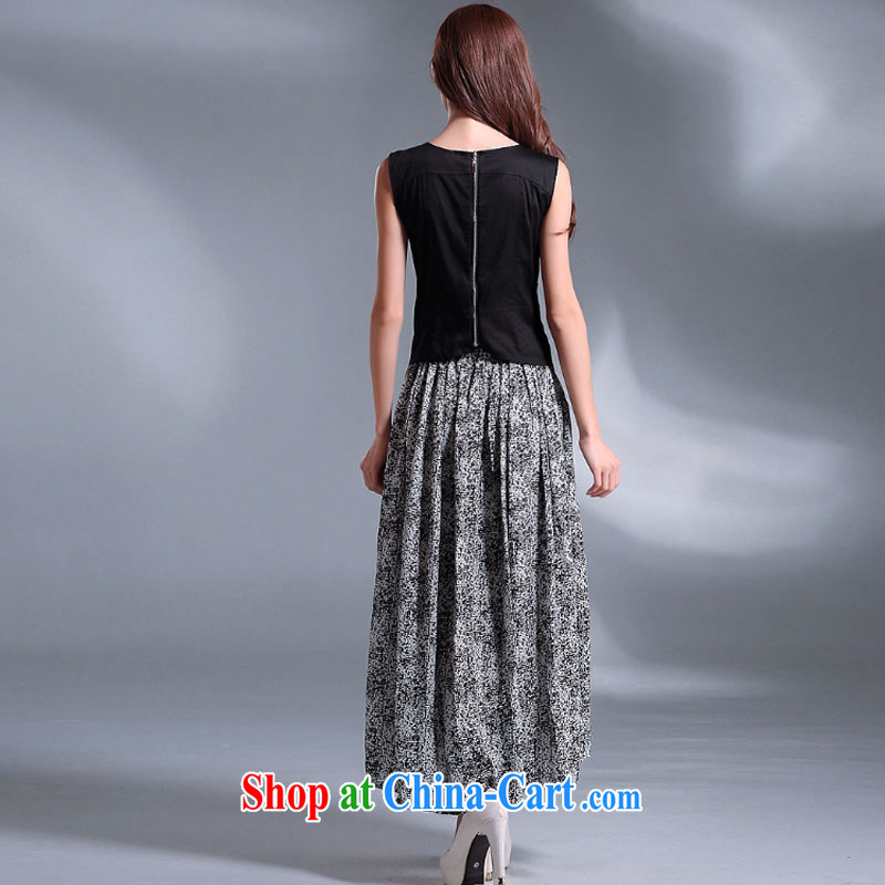 Bohemian long skirt dress snow woven false Two-piece dresses the code snow woven dress suit XL, fruit (QINGGUO), shopping on the Internet