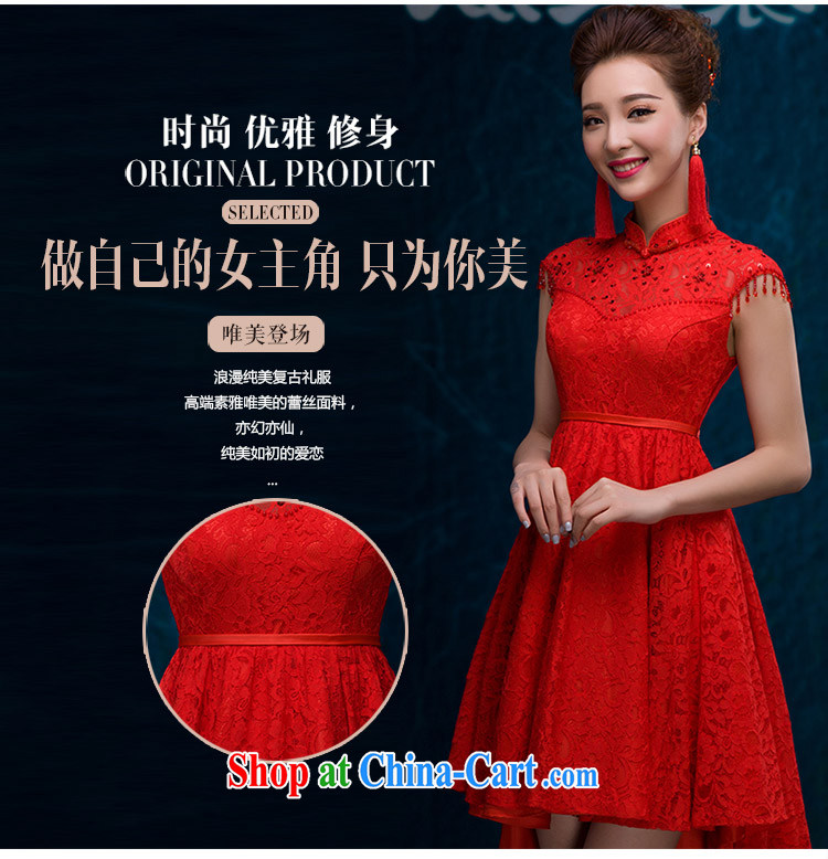 Toasting service 2015 new bride summer pregnant women high-waist dresses red short lace wedding bridal evening dress female Red M pictures, price, brand platters! Elections are good character, the national distribution, so why buy now enjoy more preferential! Health