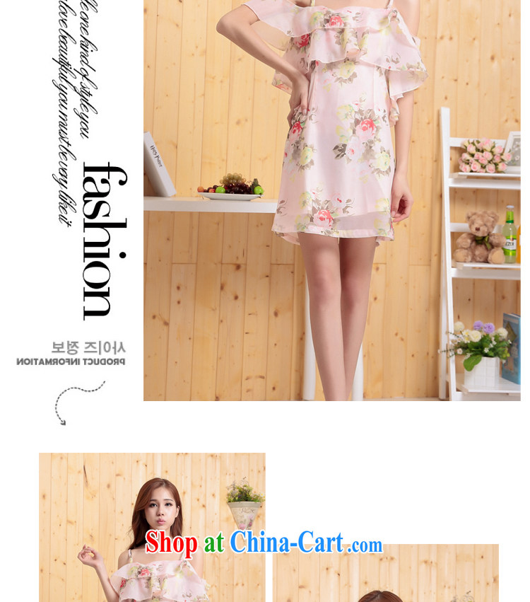 The root yarn bare shoulders a collar straps flouncing floral dress dresses pink L pictures, price, brand platters! Elections are good character, the national distribution, so why buy now enjoy more preferential! Health