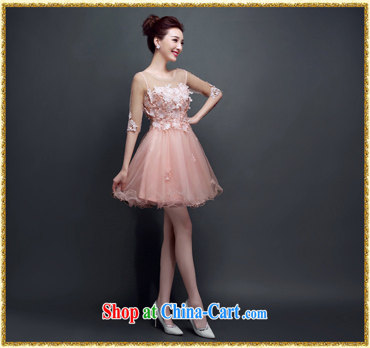 Summer 2015 new bridesmaid dresses small firm a shoulder short bows serving female evening dinner reception wedding dress pleasant bride meat pink XXL pictures, price, brand platters! Elections are good character, the national distribution, so why buy now enjoy more preferential! Health