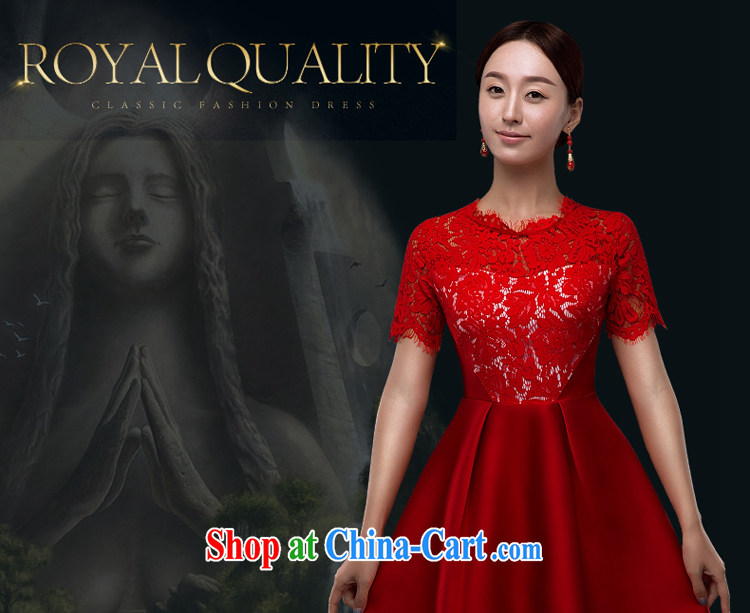 The Greek, Elizabeth (XILUOSHA) bridal gown short wedding toast summer clothing satin dress small girls and a field shoulder cuff lace shaggy dress New Red XXL pictures, price, brand platters! Elections are good character, the national distribution, so why buy now enjoy more preferential! Health