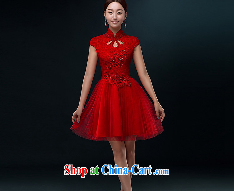 The Greek, Mona Lisa (XILUOSHA) lace cheongsam dress wedding toast clothing summer short bridal retro shaggy dress small dress female Red New Red XXL pictures, price, brand platters! Elections are good character, the national distribution, so why buy now enjoy more preferential! Health