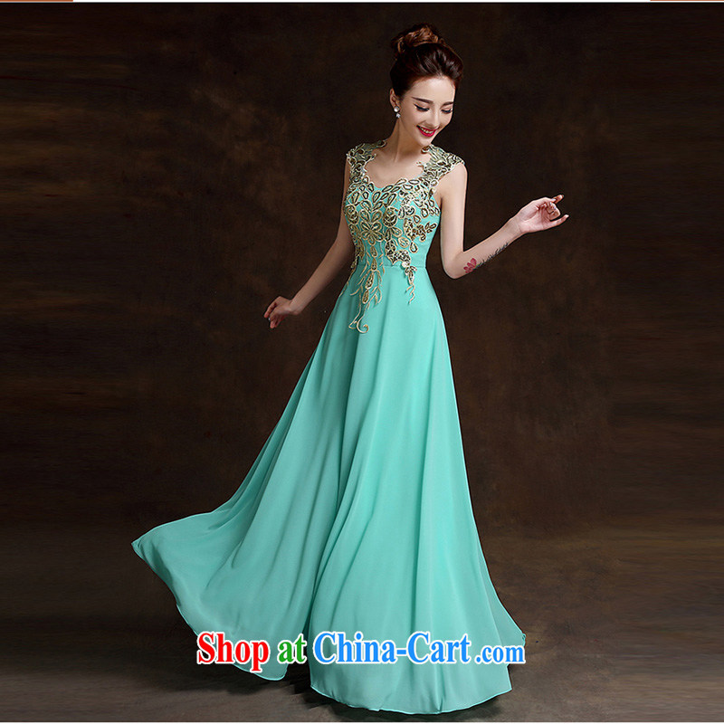 Pure bamboo yarn love 2015 new bridal wedding dresses spring and summer beauty, long red double-shoulder bows stage the night sky blue dress is tailored to please contact customer service, pure bamboo love yarn, shopping on the Internet